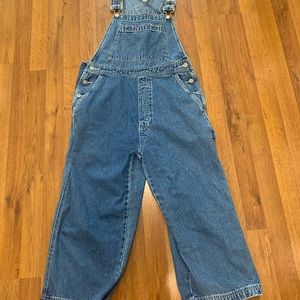 Gap Cropped denim overalls